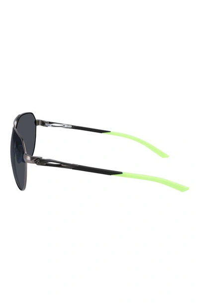Nike Nine 60mm Aviator Sunglasses In Satin Gunmetal/ Grey Slvr