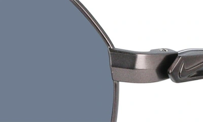 Nike Nine 60mm Aviator Sunglasses In Satin Gunmetal/ Grey Slvr