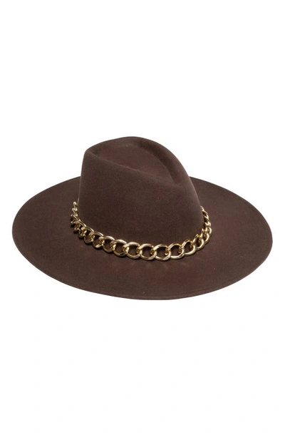 Shop Eugenia Kim Harlowe Wool Felt Fedora In Chocolate