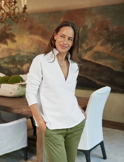 Frank And Eileen Patrick Popover Henley In White