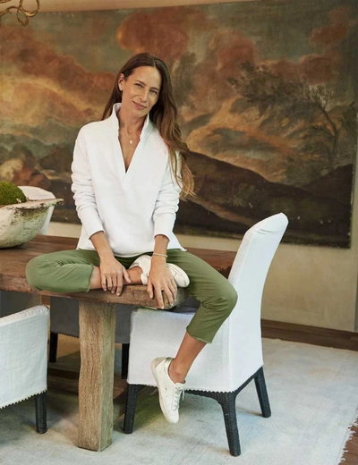Shop Frank And Eileen Patrick Popover Henley In White