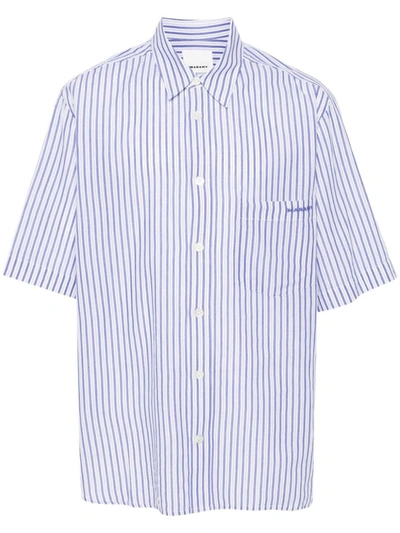 Shop Isabel Marant Striped Shirt In Blue