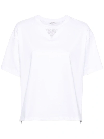 Shop Peserico T-shirt With Light Point In White