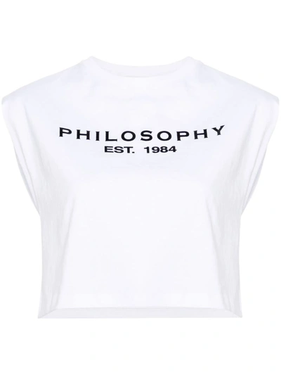 Shop Philosophy Di Lorenzo Serafini Top With Logo In White