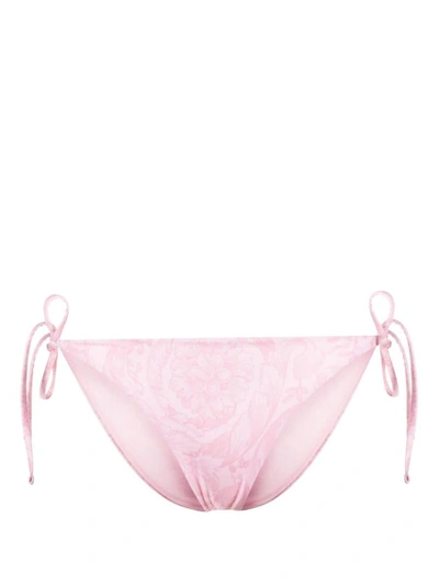 Shop Versace Briefs With Barocco Print In Pink