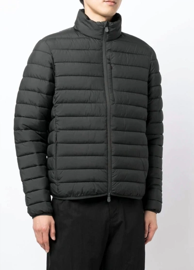 Shop Save The Duck Men's Erion Quilted Zip Up Puffer Coat Jacket In Black