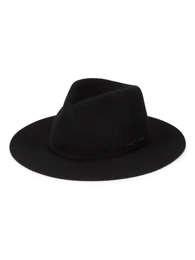 Shop Rag & Bone City Felt Wool Panama Hat In Black