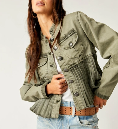 Shop Free People Cassidy Jacket In Olive In Green