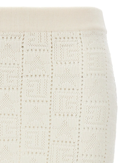 Shop Balmain Monogramma Skirts White