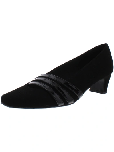 Shop Easy Street Entice Womens Faux Suede Comfort Dress Heels In Black