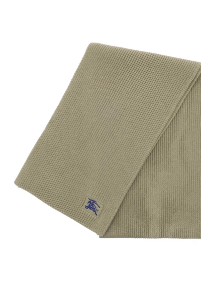 Burberry Ekd-embroidered Cashmere Scarf In Yellow