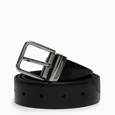 Shop Dolce & Gabbana Dolce&gabbana Black Leather Belt Men