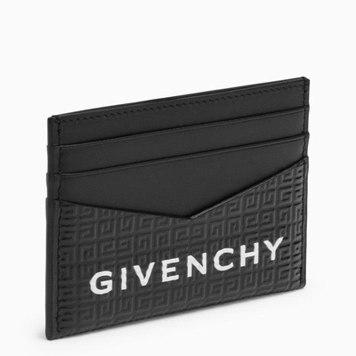 Shop Givenchy Black 4g Leather Card Holder With Logo Men