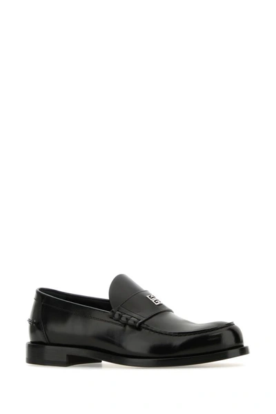 Shop Givenchy Man Black Leather Mr G Loafers