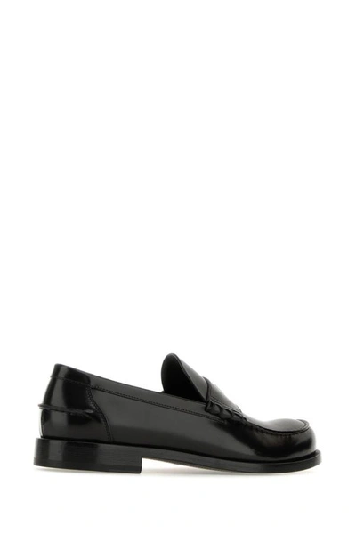 Shop Givenchy Man Black Leather Mr G Loafers