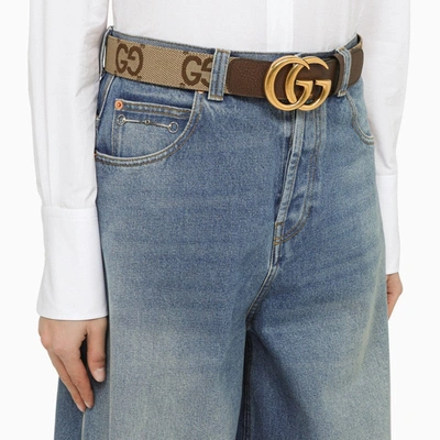 Shop Gucci Jumbo Gg Marmont Wide Belt Women In Cream