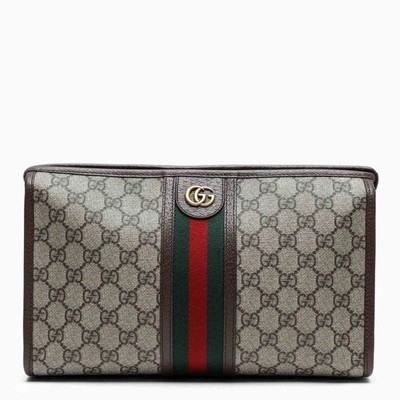 Shop Gucci Ophidia Gg Pouch Men In Cream