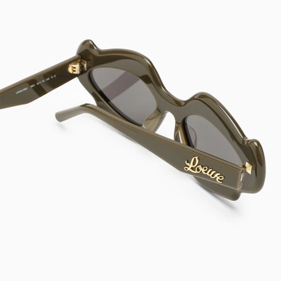 Shop Loewe Green Acetate Sunglasses Women