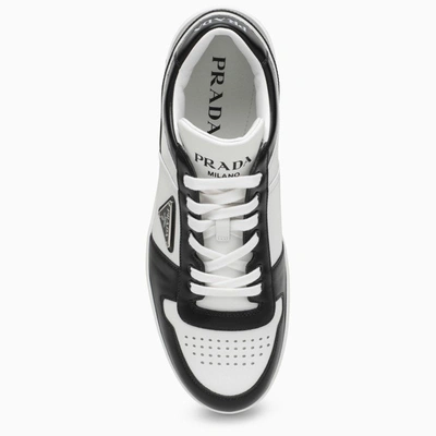 Shop Prada White/black Leather  Holiday Low-top Sneakers Men