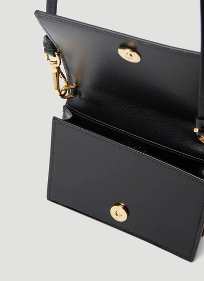 Shop Prada Women Flower Embossed Wallet In Black