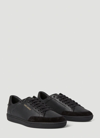 Shop Saint Laurent Men Low-top Sneakers In Black