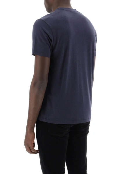 Shop Tom Ford Cottono And Lyocell T-shirt Men In Blue