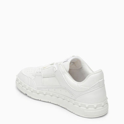 Shop Valentino Garavani Freedots Low Top Sneaker In White Calfskin Men
