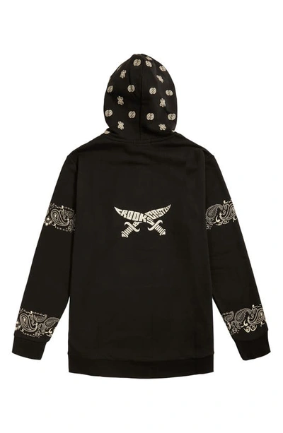 Shop Crooks & Castles Crooks And Castles Paisley Knives Embroidered Hoodie In Black