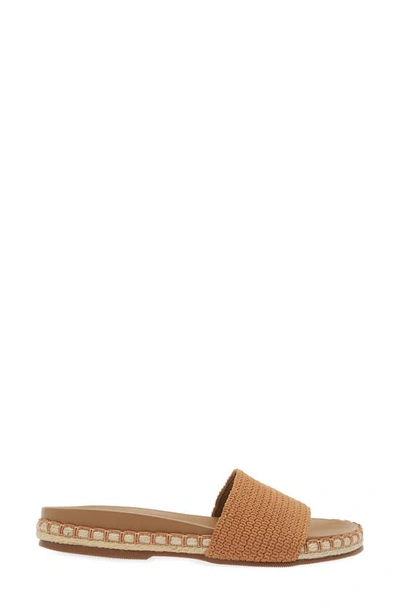 Shop Kaanas Savaii Textured Band Pool Slide Sandal In Caramel