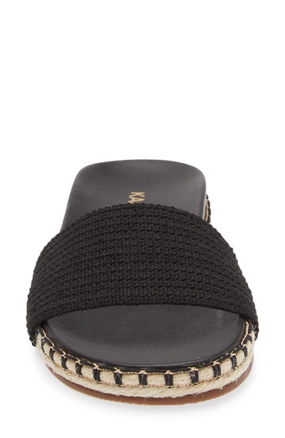 Kaanas Savaii Textured Band Pool Slide Sandal In Black