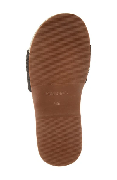 Kaanas Savaii Textured Band Pool Slide Sandal In Black