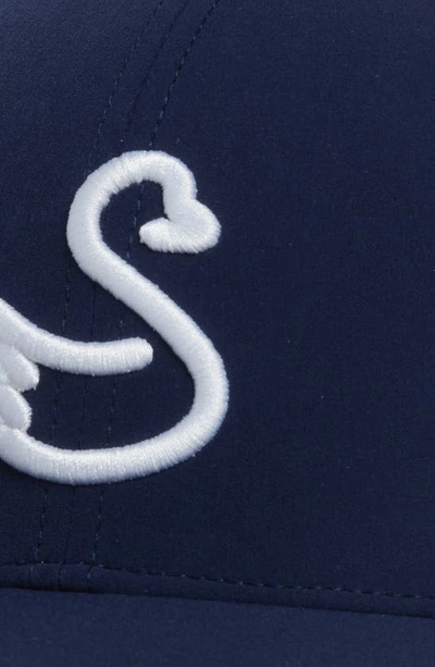 Shop Swannies Swan Delta Waterproof Baseball Cap In Navy-white
