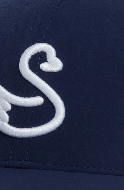 Swannies Swan Delta Waterproof Baseball Cap In Navy-white