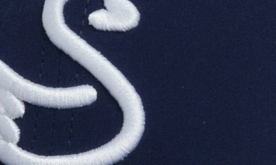 Shop Swannies Swan Delta Waterproof Baseball Cap In Navy-white