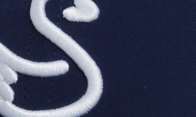 Swannies Swan Delta Waterproof Baseball Cap In Navy-white