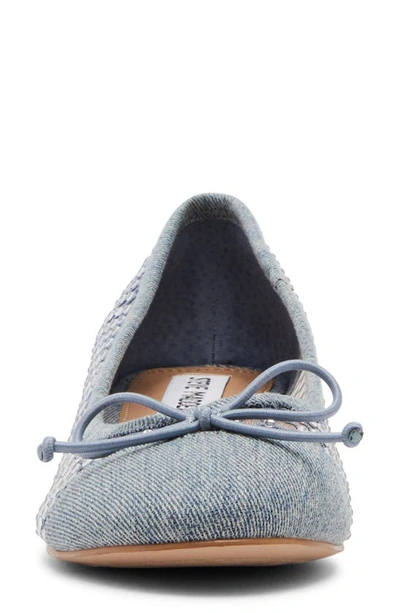 Steve Madden Women's Cherish Block-heel Ballet Flats In Denim Rhinestone
