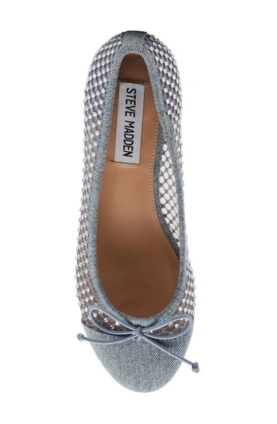 Steve Madden Women's Cherish Block-heel Ballet Flats In Denim Rhinestone