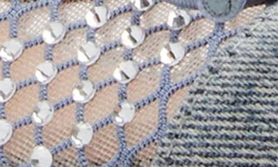 Steve Madden Women's Cherish Block-heel Ballet Flats In Denim Rhinestone