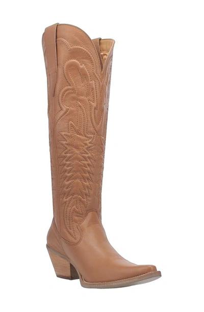 Shop Dingo Raisin Kane Knee High Western Boot In Brown