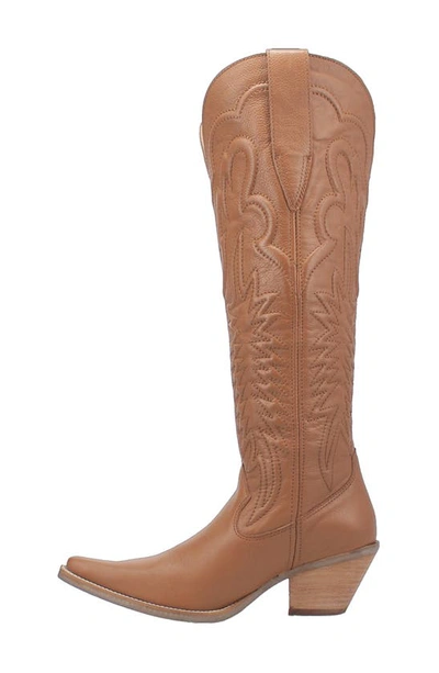 Shop Dingo Raisin Kane Knee High Western Boot In Brown