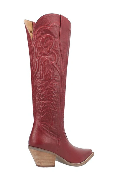 Shop Dingo Raisin Kane Knee High Western Boot In Red