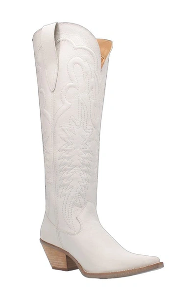 Shop Dingo Raisin Kane Knee High Western Boot In White