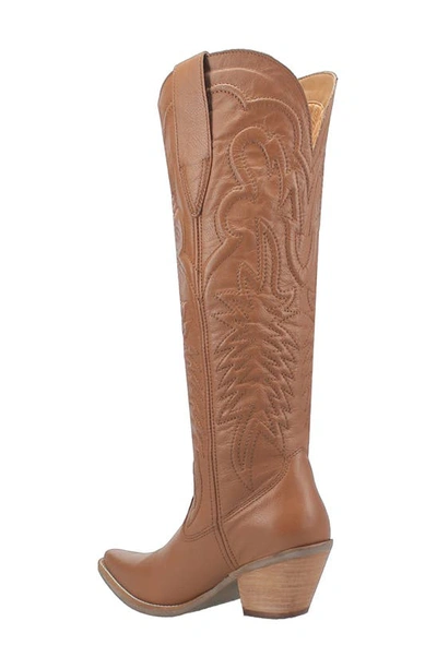 Dingo Raisin Kane Knee High Western Boot In Brown