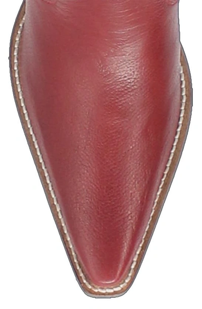 Dingo Raisin Kane Knee High Western Boot In Red