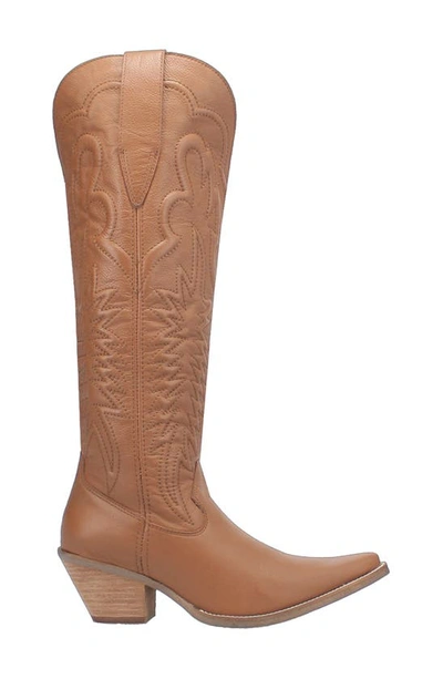 Shop Dingo Raisin Kane Knee High Western Boot In Brown