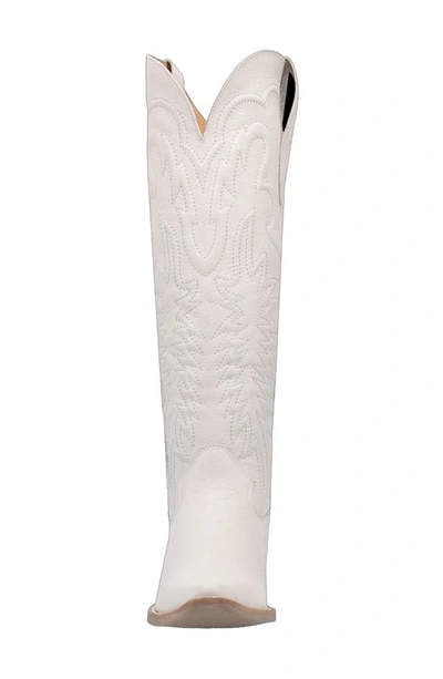 Dingo Raisin Kane Knee High Western Boot In White