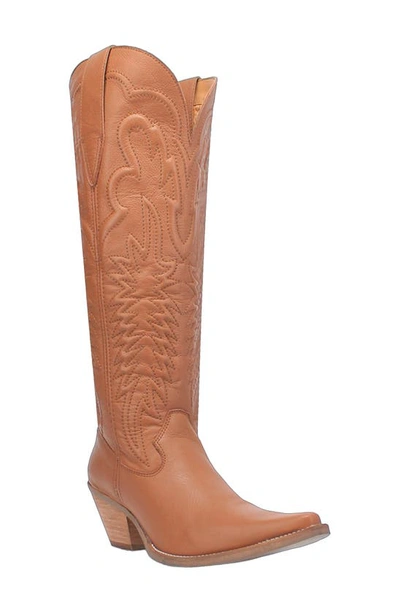 Dingo Raisin Kane Knee High Western Boot In Brown
