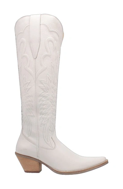 Shop Dingo Raisin Kane Knee High Western Boot In White