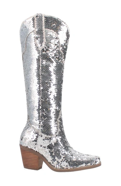 Shop Dingo Dance Hall Queen Western Boot In Silver