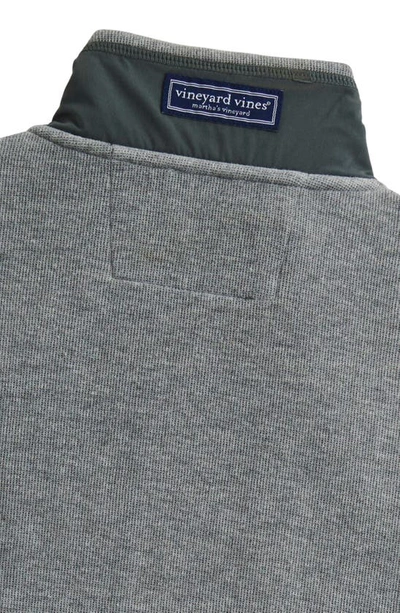 Shop Vineyard Vines Mountain Sweater Fleece Vest In Ultimate Gray